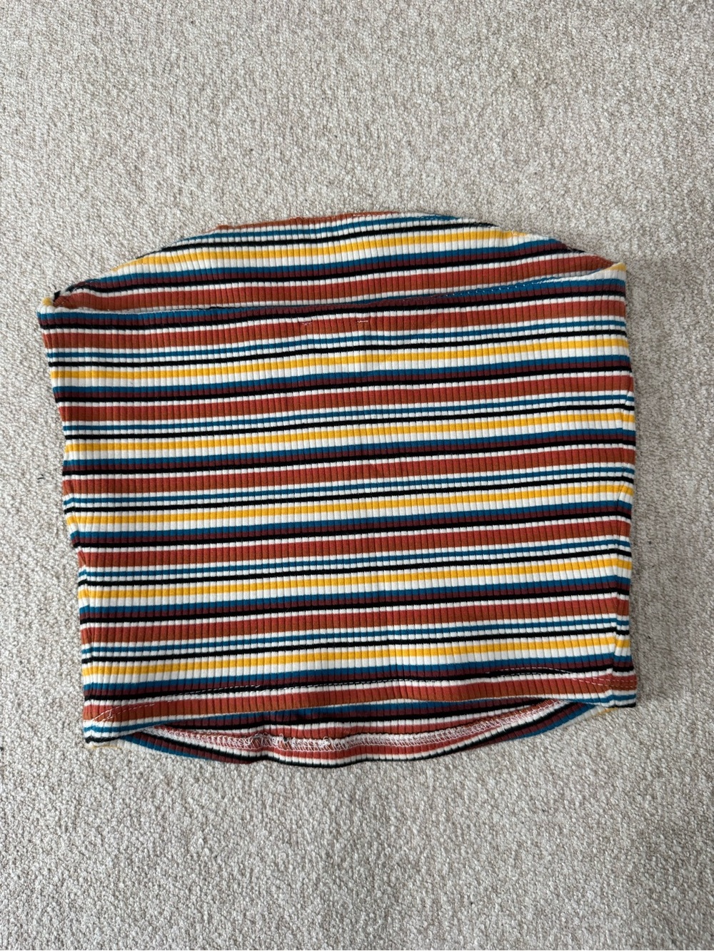 Garage Multicolor Striped Ribbed Tube Top - Picture 2 of 3